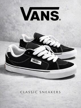 Vans Classic Black White Sneakers Women’s 5.5 Men’s 4 Skate Low Top